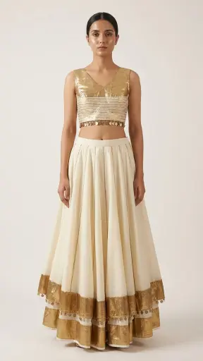 Double layered ghagra 