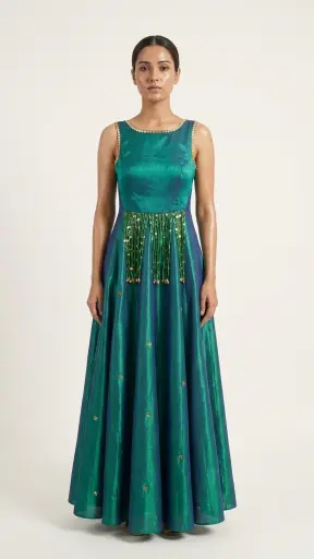 Fringes Blouse with Ghagra 